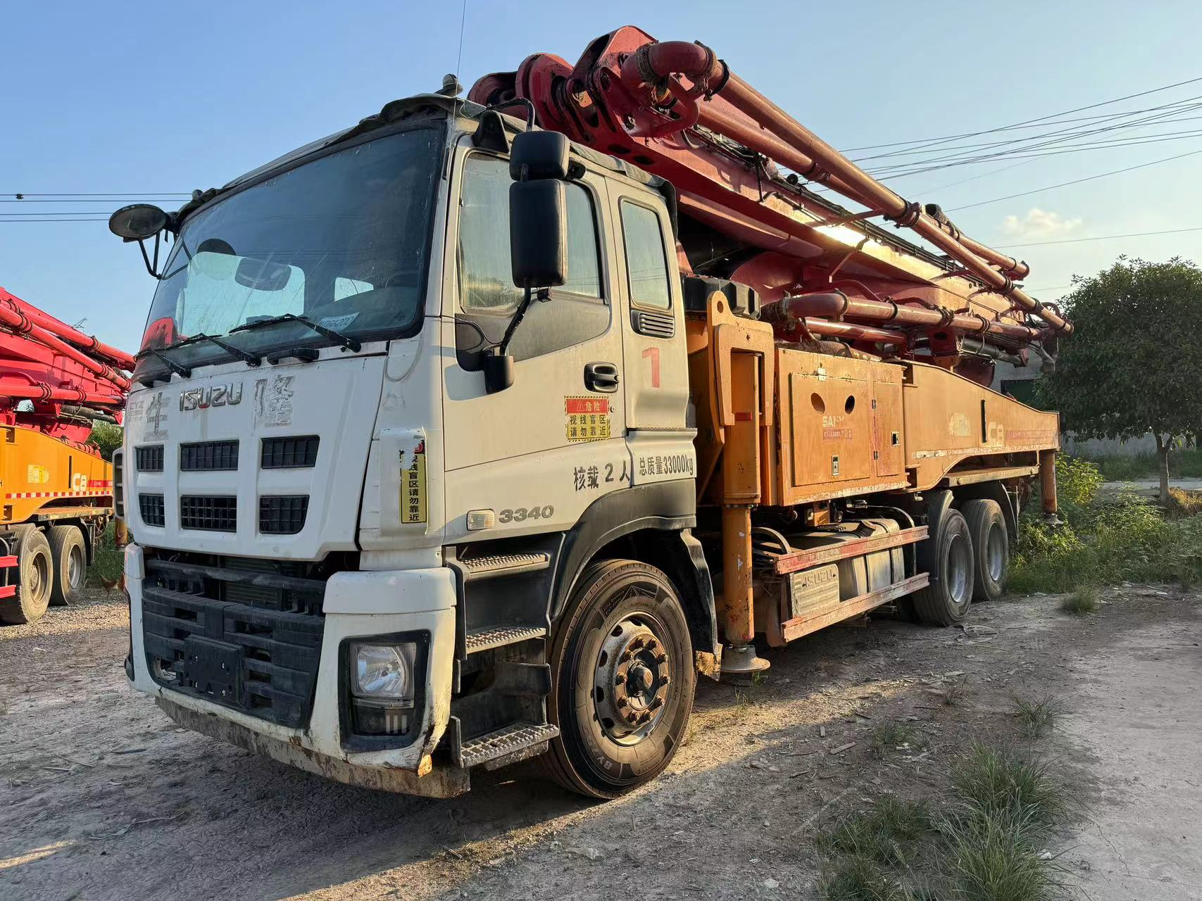 2015 sany boom pump 47m lkw-betonpumpenwagen auf isuzu-chassis