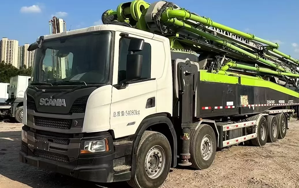 hochwertiger 2021 zoomlion auslegerpumpen-lkw-betonpumpenwagen 67 m auf scania-chassis