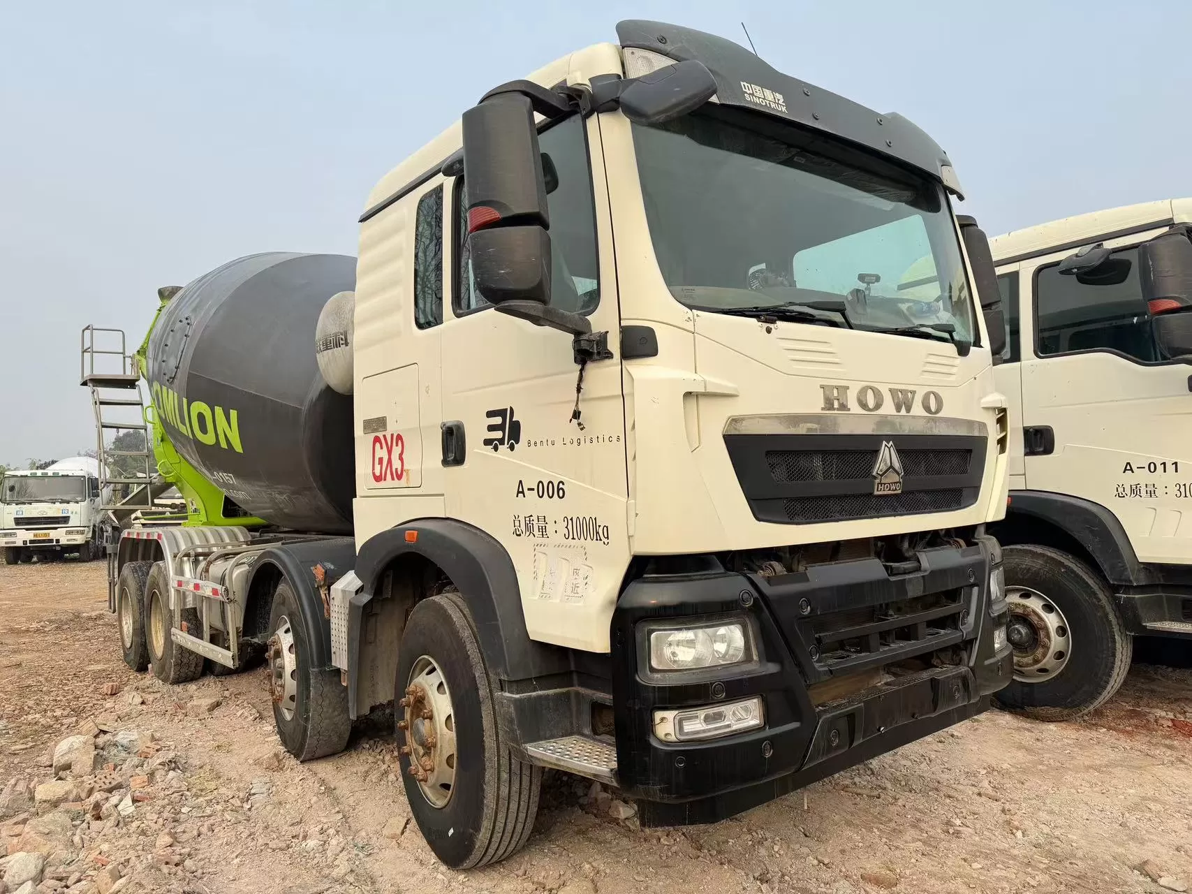 2021 zoomlion large 12 cbm gebrauchter betonmischer-lkw auf howo-chassis