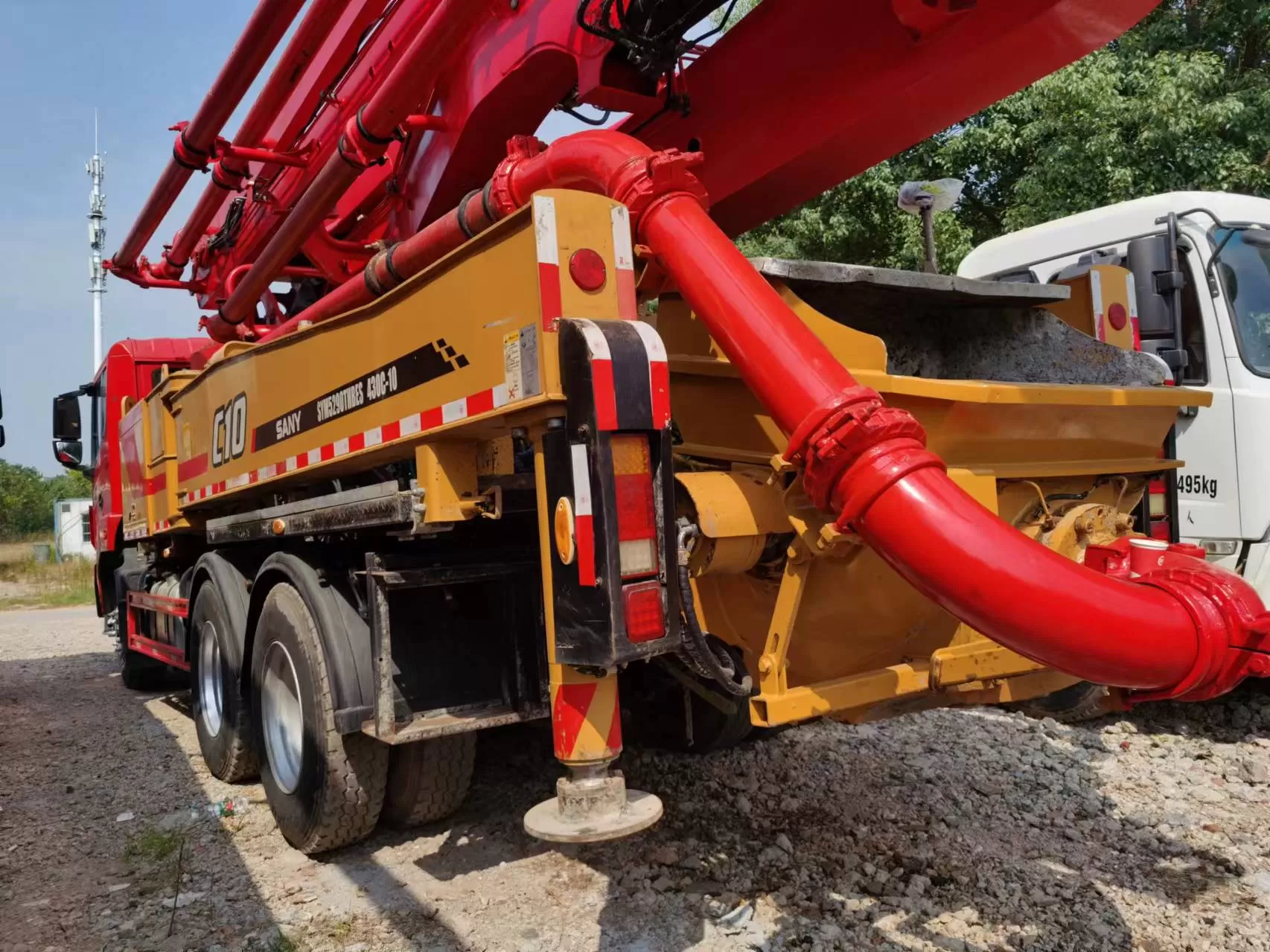 2020 sany lkw-betonpumpenwagen mit 43 m auslegerpumpe auf sany-chassis